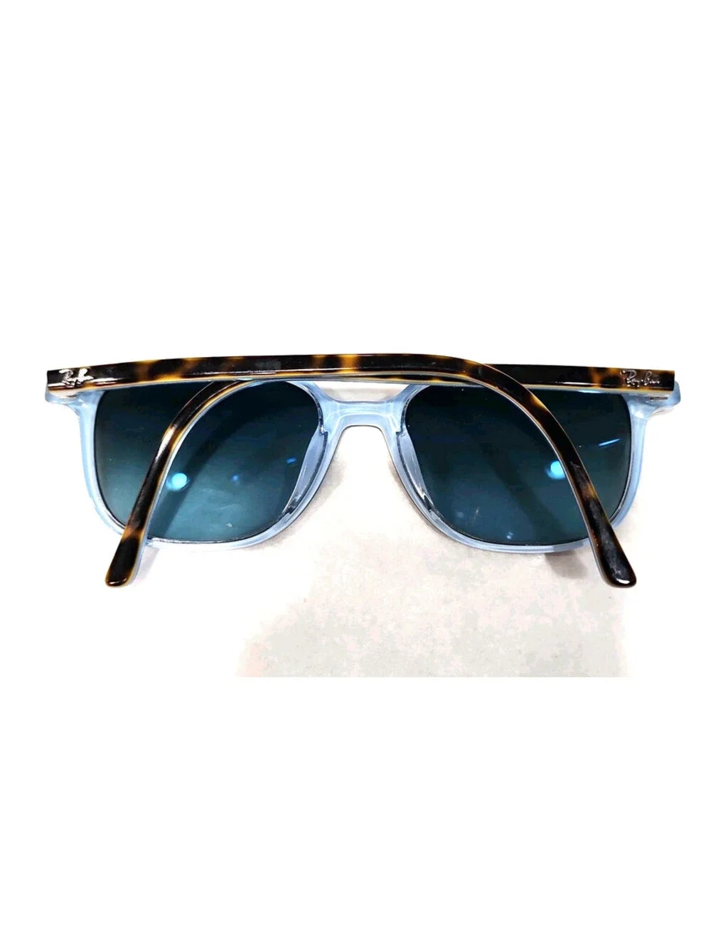 Ray Ban RB2193 1316/3M Lg Sz Tortoise Blue Square Sunglasses 53-18 145 Read